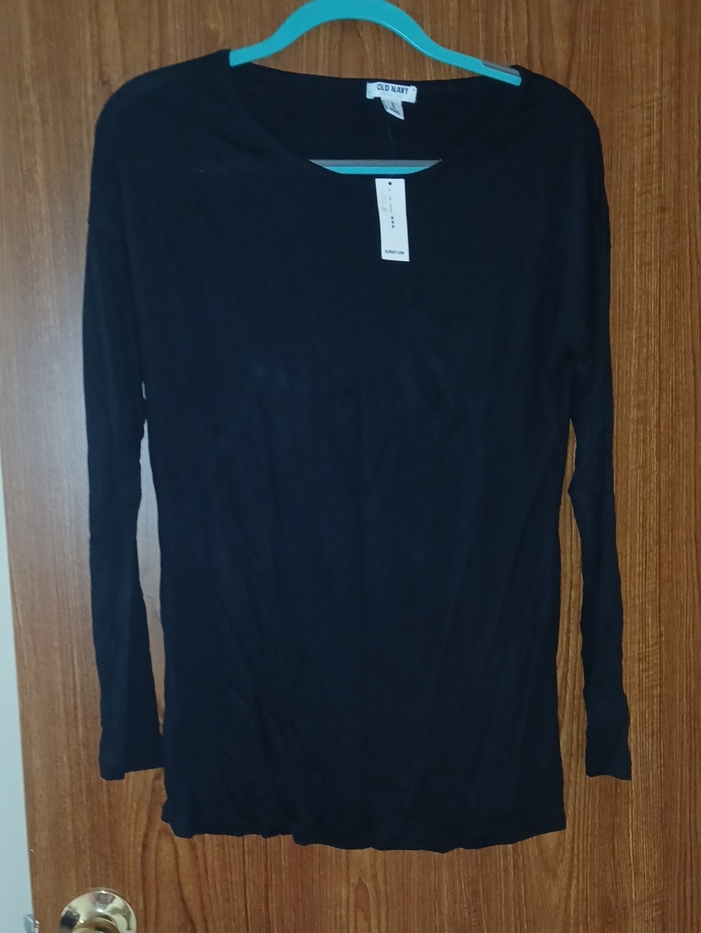 Old Navy Black Long Sleeve Crewneck Top